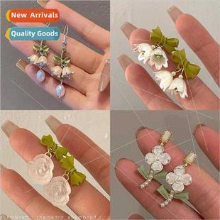 earrings spring bow tulip mor wind flower gentle Bell summer