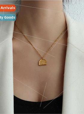 Cold Plum Reflecting Snow Half Irregular Collarbone Chain Hi