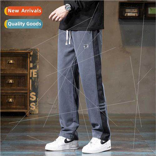 Casual pants men 2023 spring fall new tide draping striped l