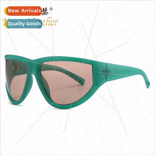 New Y2K fashion sunglasses 1218 Europe large frame sunglasse