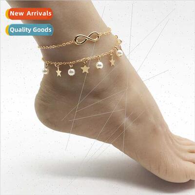 Bohemian fashion exquise ladies personalized anklet double l