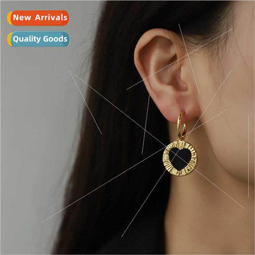2024 New 925 silver pin plating heart peach earrings female