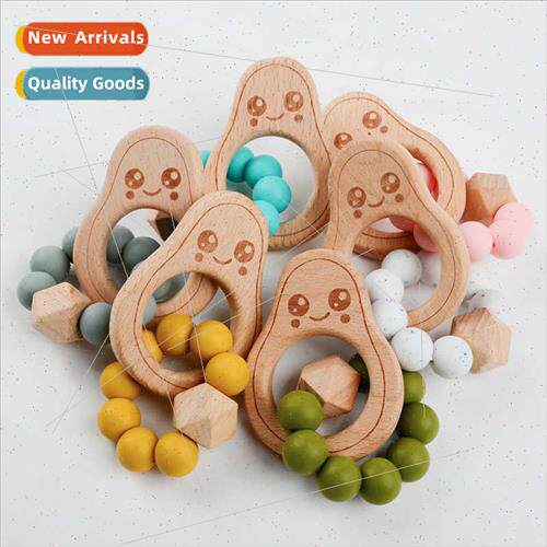 Avocado Teether Beechwood Baby Bracelet Teether Toys Baby Te