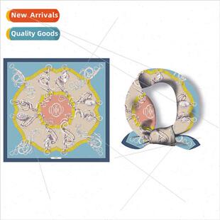 Versatile ins mother day silk scarf scarf women fall career