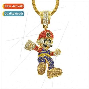 Men Jewelry Pendant Hip Nec Character Hop Europe Diamonds