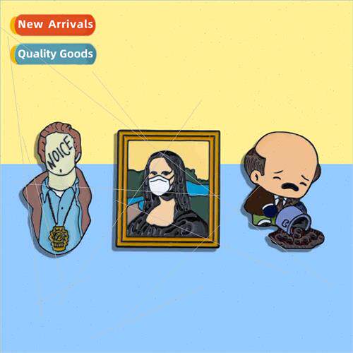 personaly fashion character art oil painting brooch bag hat