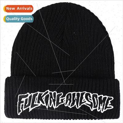 Fucking Awesome knted wool hat men and women winter hat cold