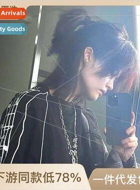 Wigs 适用men women mullet wolf tail samurai head unisex fluf