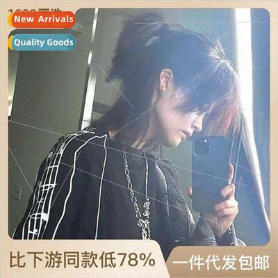 Wigs 适用men women mullet wolf tail samurai head unisex fluf