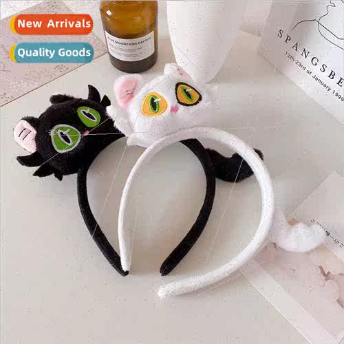 Cartoon plush cute cat wash face hair band female fall winte