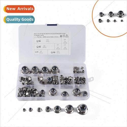 Hexagonal flange nylon nut 80pcs box whe zinc wh washer -sli