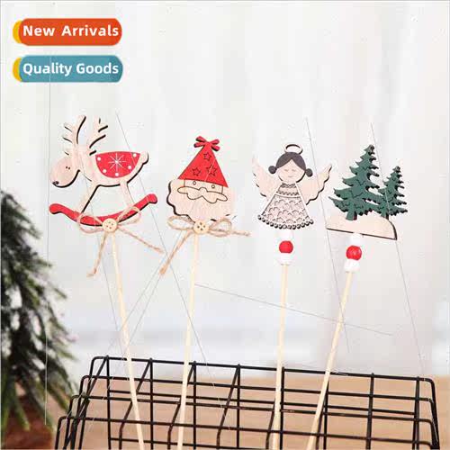 Christmas Decoration Wooden Santa Claus 3 Sticks Table Decor