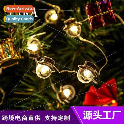 Snowman head decoration LED small colorful lights flashing l