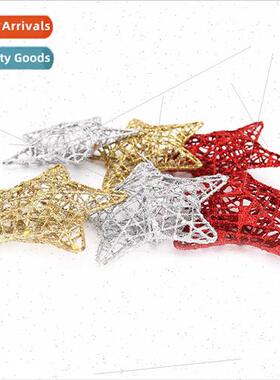 Christmas 15CM pentagram glter iron pentagram window scene d