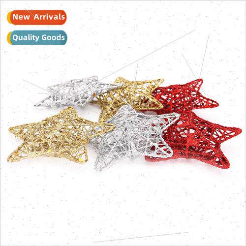 Christmas 15CM pentagram glter iron pentagram window scene d