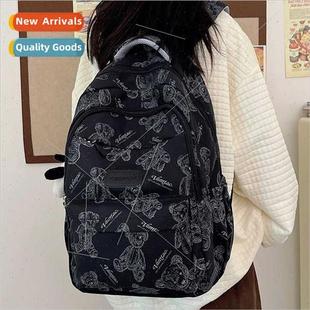 wind simple large schoolbag backpack ins capacy studen Korea
