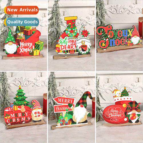 Christmas wooden crafts ornaments creative DIY wooden Santa