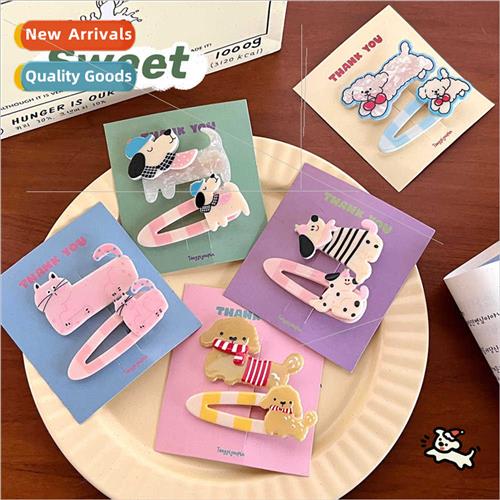 New cartoon cute pet fun hairpin combination girl heart brok