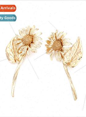 personaly exaggerated alloy sunflower earrings ZA fashion te
