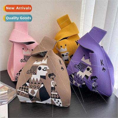 2023 new cartoon undershirt knted bag female fashion handhel