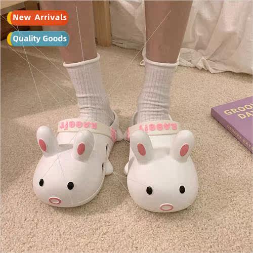 Cute cartoon rabb hole shoes students outside wear female su