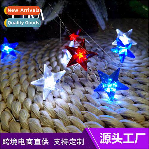 Independence Day Mix Match Tri-color Pentagram Shape Copper