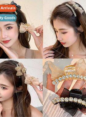 Double-sided bow small grab clip new high-end hair clips hig