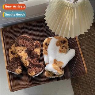 gloves win bow fall neck hanging wool lamb bear cartoon cute