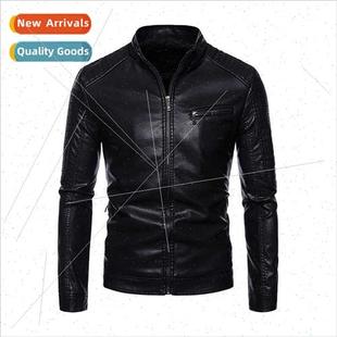 velvet men striped Autumn zipper collar thin Spring stand