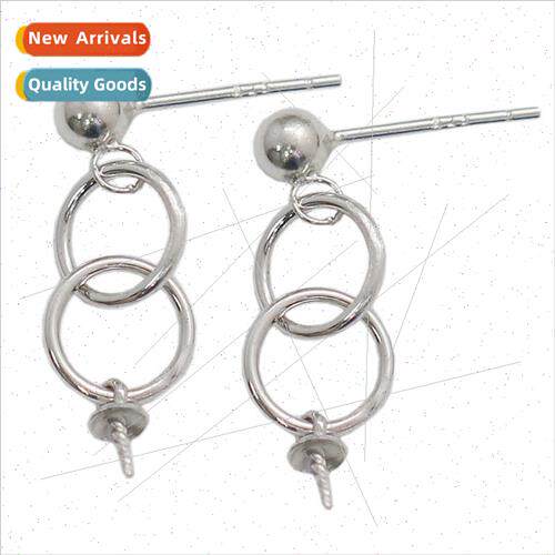 lver hoop earrings diy925 silver earrings pearl earrings 395
