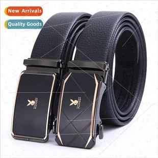 Old Man Head Men Belt Men Two Layer Cowhide Alloy Automatic