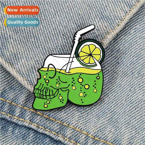punk teapot lemonade skull brooch students nd fashion alloy