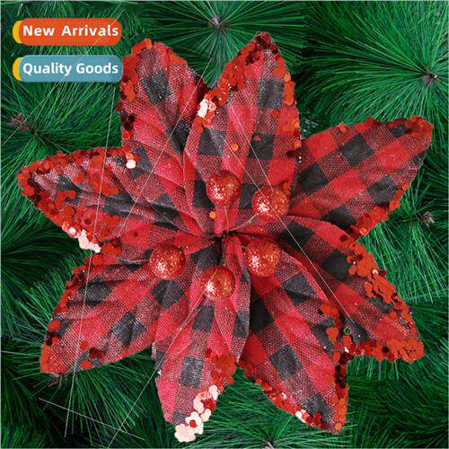 New red Christmas flower branches Christmas e decoration sce