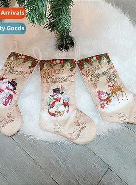 Printed Christmas Stocking Pendant Christmas Decoration Supp