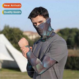 ice sleeve breathable sunscreen mask men Summer set