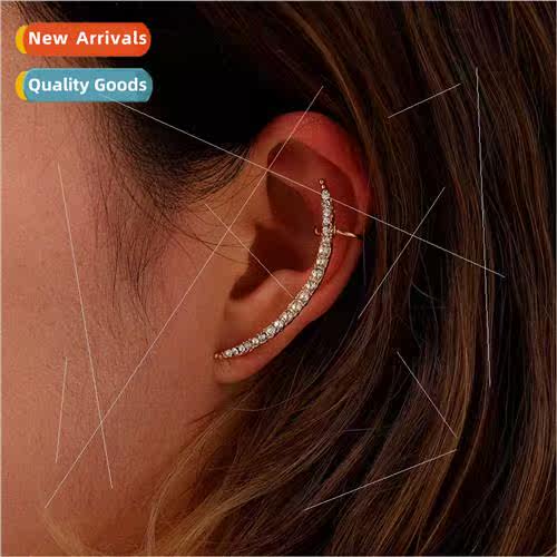 Personalized diamond curved moon shaped ear clip ear hanging