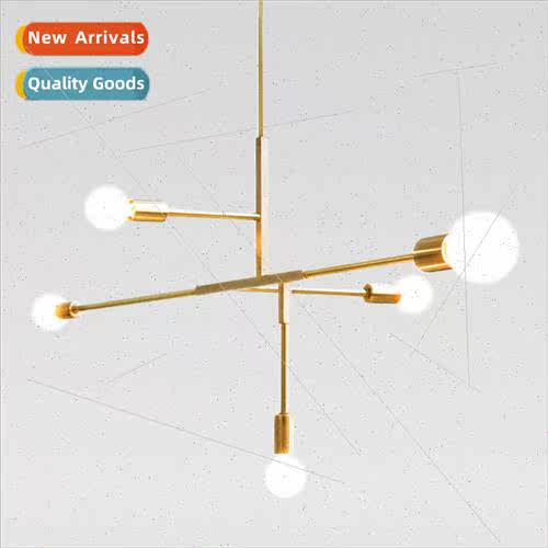 -modern Scandinavian geometric lines chandelier personalized