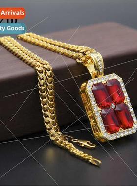 che Diamonds Gemstone Necklace Women Europe Hip Hop Geometri