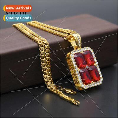 che Diamonds Gemstone Necklace Women Europe Hip Hop Geometri