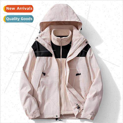 Outdoor punching jacket three-in-one men group purchase thic