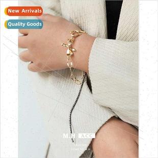 female delicate string bow wind bracelet cool Golden sweet