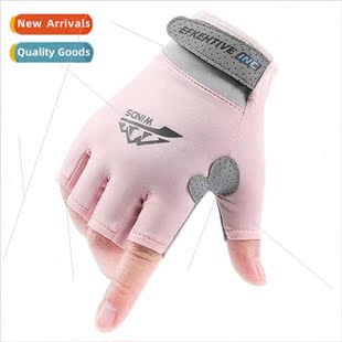 half finger new Ice cycling gloves sports mountaineerin silk