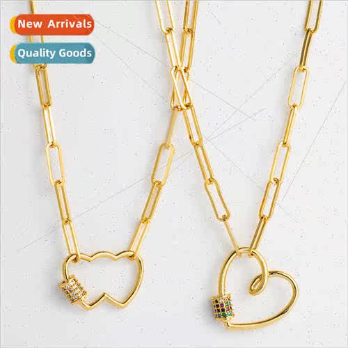 Europe ins wind jewelry hip-hop punk heart-shaped pendant ne