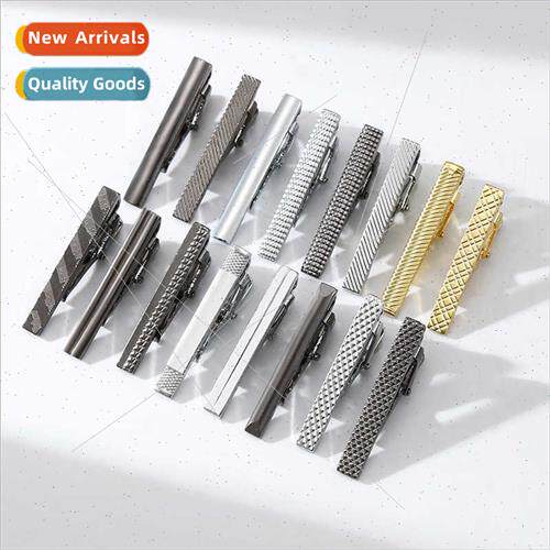 Golden men 4cm short fashion tie clip silver mirror narrow t
