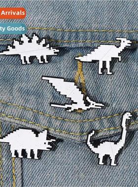 New alloy animal brooch cartoon cute black whe dinosaur shap