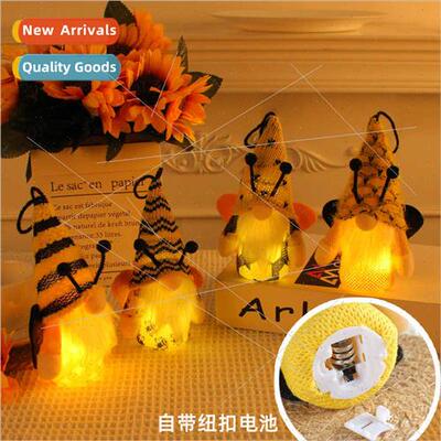Bee Festival ghted Glowing Bee Decorations Cute Winged Facel