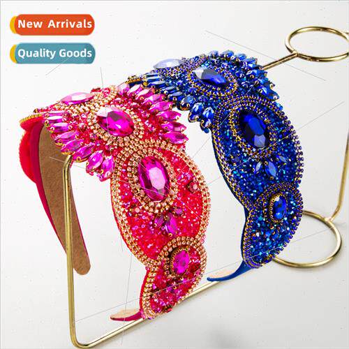 New hair bands Europe retro wide side Korean pressed hair ba