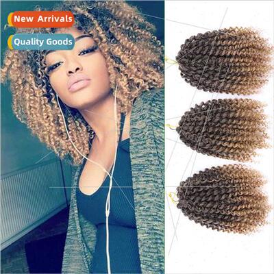 wigs small curly wrapped tube braids mali jerry curl crochet