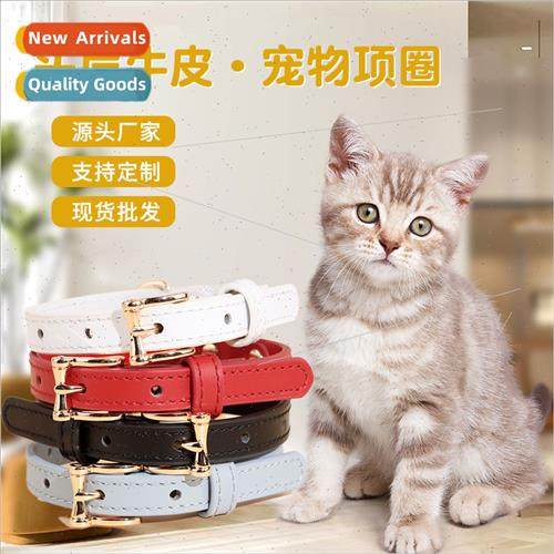 Pet dog dog collar leather puppy cat special french bucket t