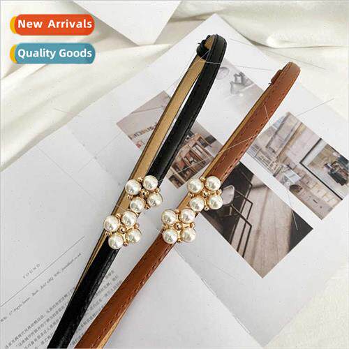 Korea belt women thin simple versatile dress sub sweater wai